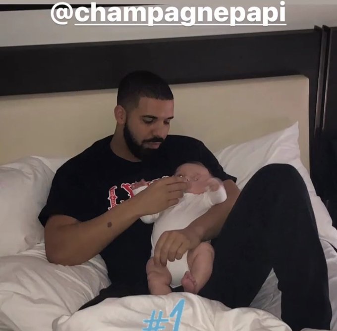 Drake的奶爸生活在父亲节被曝光