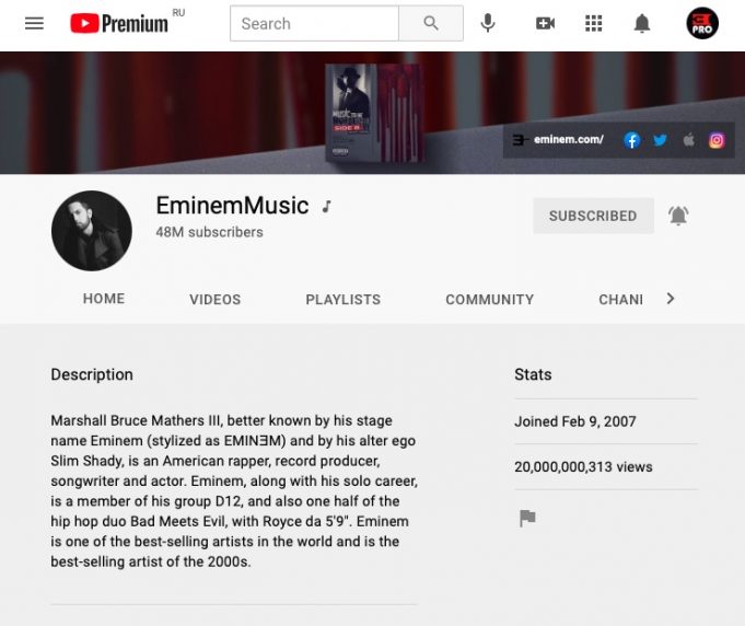Eminem刷新三个新里程碑数据