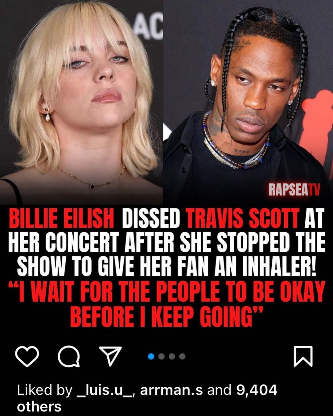 Kanye替兄弟打抱不平，如果Billie Eilish不向Travis Scott道歉他将退出Coachella音乐节