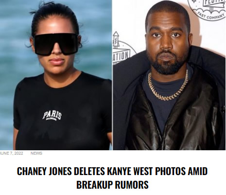 女友Chaney Jones删掉Kanye照片