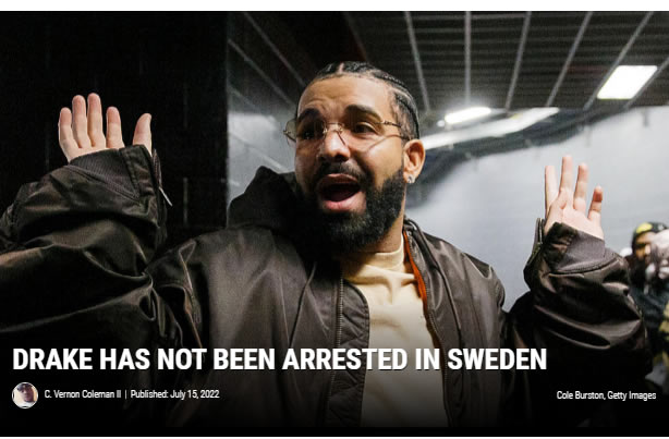 Drake在瑞典被捕？？