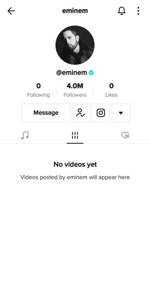What?! Eminem也有TikTok账号..