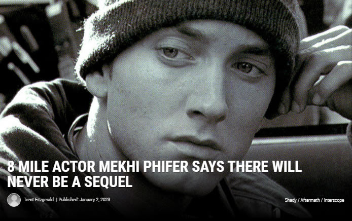 Eminem八英里电影里的兄弟Mekhi Phifer说，没有续集