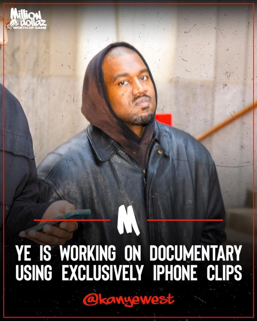 山不在高，有仙则灵，Kanye正在制作一个纪录片，仅仅用iPhone拍下的素材 (报道)