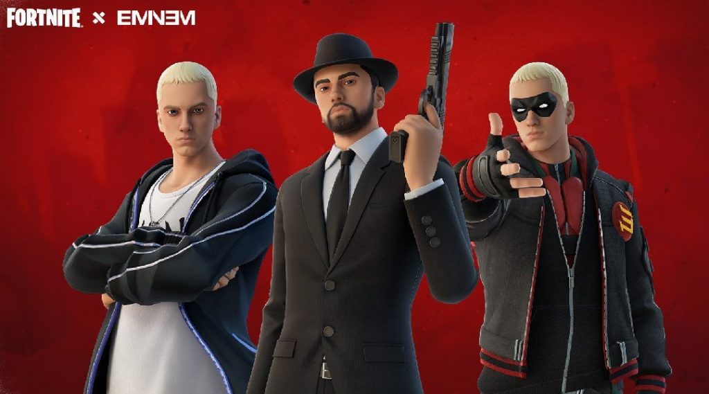 Fortnite官方宣布Eminem有3个角色皮肤，并有Eminem的首场虚拟音乐会