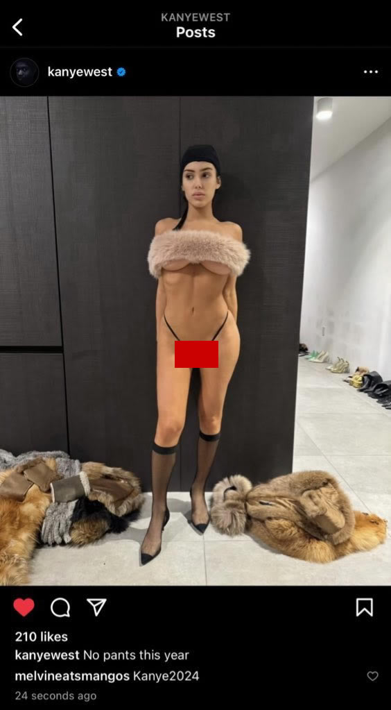 Kanye重回IG放出老婆性感艺术照引起全网骚动