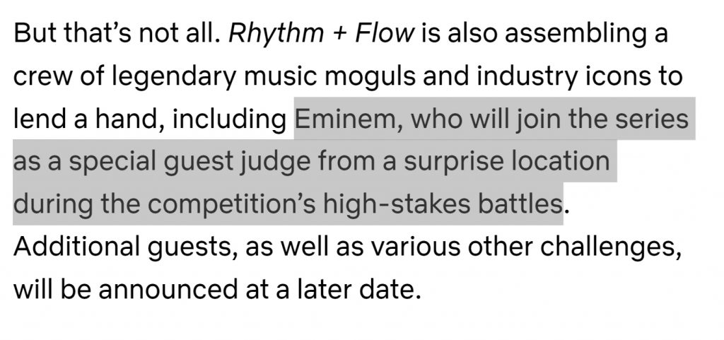 突发：Eminem将加入美国有嘻哈节目，当特邀评委