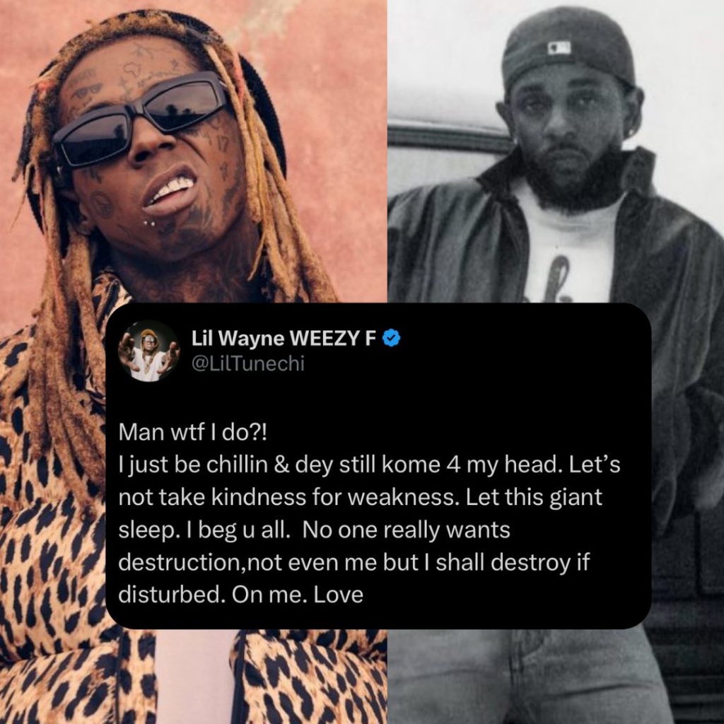 Lil Wayne已录歌准备回应Kendrick Lamar了？？要干了吗？