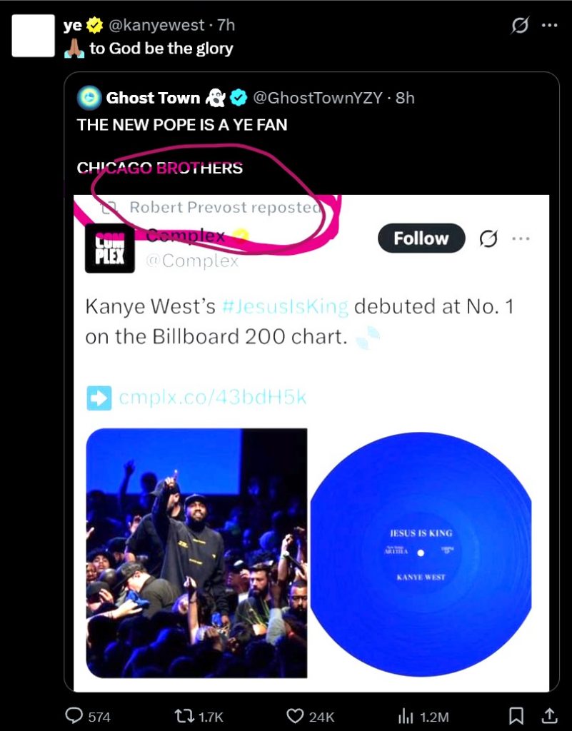 新任教皇也喜欢侃爷音乐 新任教皇也喜欢侃爷音乐
