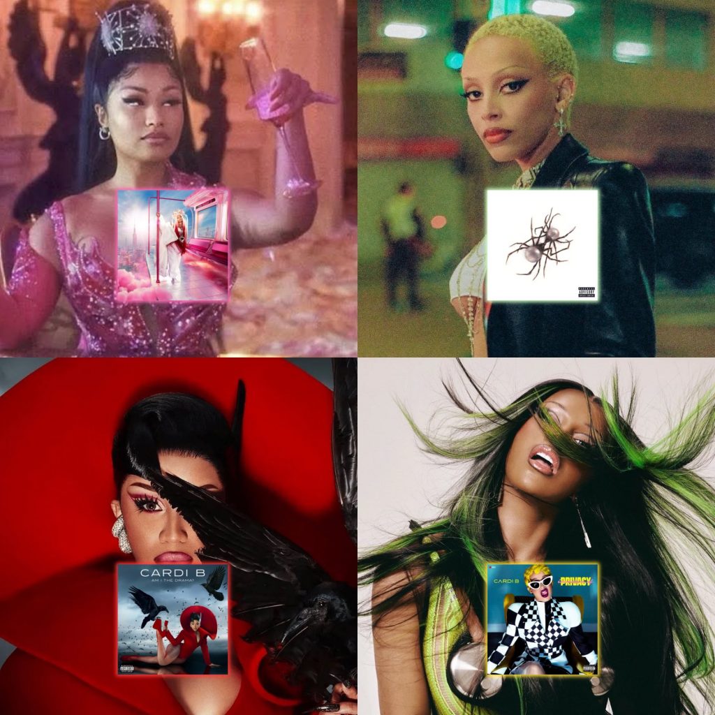 历史上女说唱歌手专辑首日在Spotify播放量排名