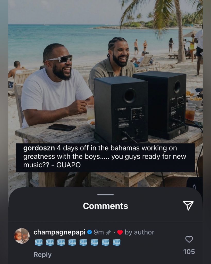 Drake好友Gordo确认全力投入第九张录音室专辑《ICEMAN》制作