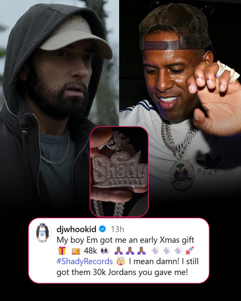 Eminem圣诞节送给兄弟DJ Whoo Kid 48,000 美元的Shady Records厂牌项链