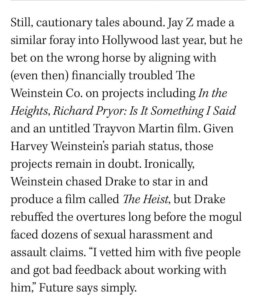 Drake可以的!!!几年前就拒绝了爱泼斯坦性侵大佬的邀请