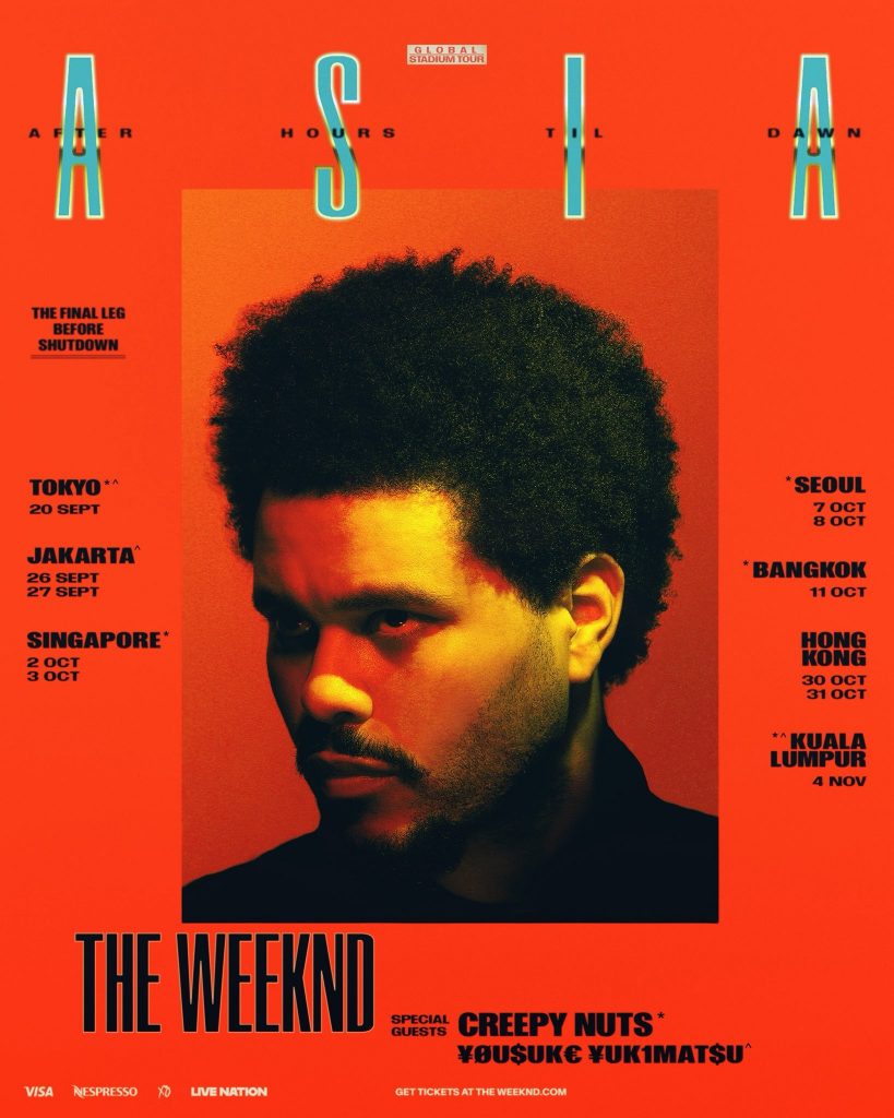 THE WEEKND 宣布2场2026年中国香港演唱会
