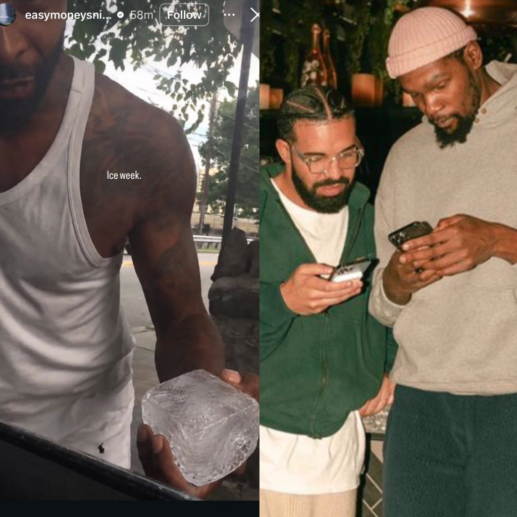 Drake兄弟杜兰特为他新专辑ICEMAN造势