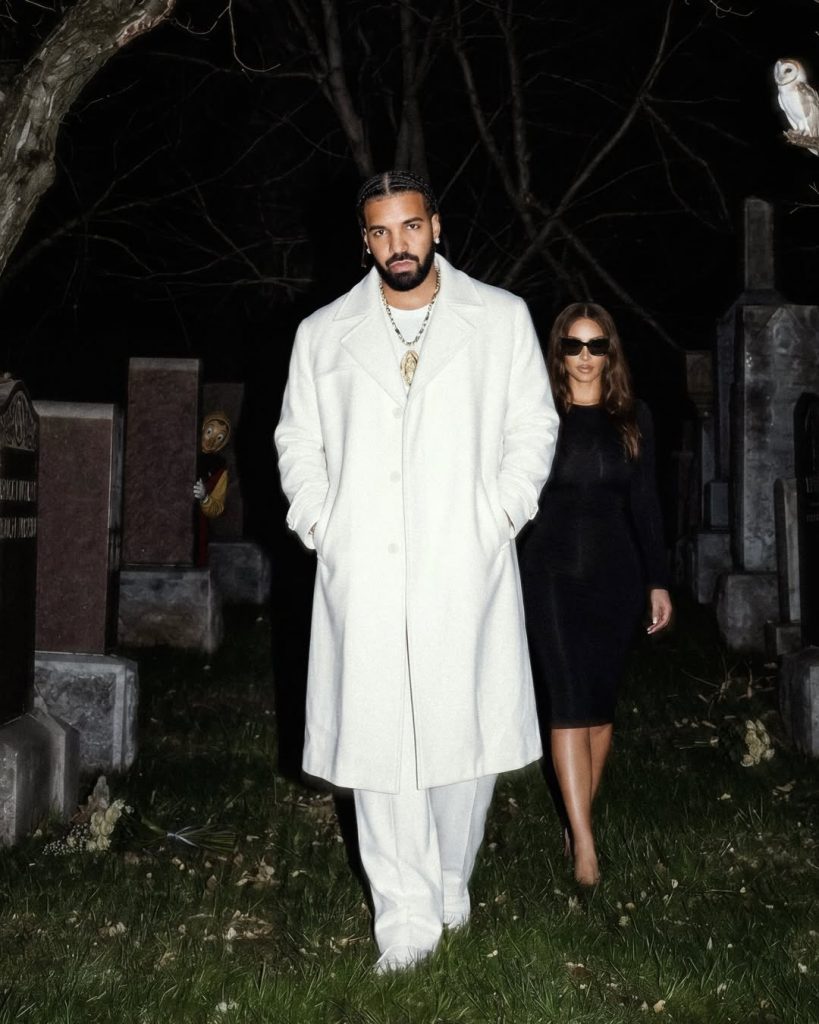 Drake拍摄ICEMAN MV墓地高清版，旁边女人真的像卡戴珊