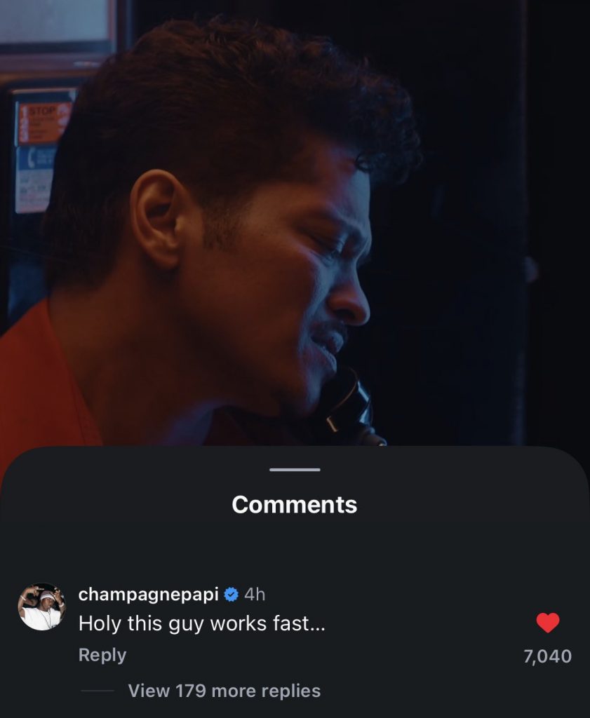 Bruno Mars吃醋了，看着Drake和Karol G跳舞有点着急